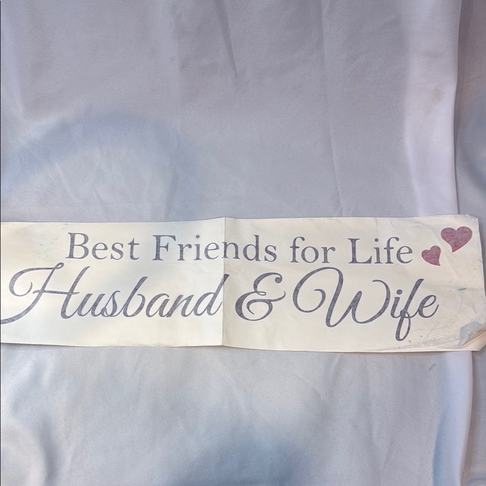 Husband & Wife Best Friends for Life, Wall Decor, Vinyl Decal Sticker, 24x6, New